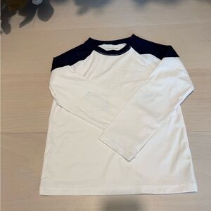 Janie and Jack White and Navy Kids Rashguard size 5
